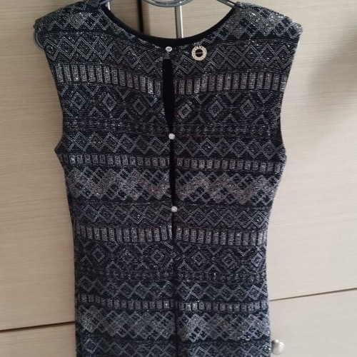 Lynne mini dress like new, size 42, black with white and pink gold details