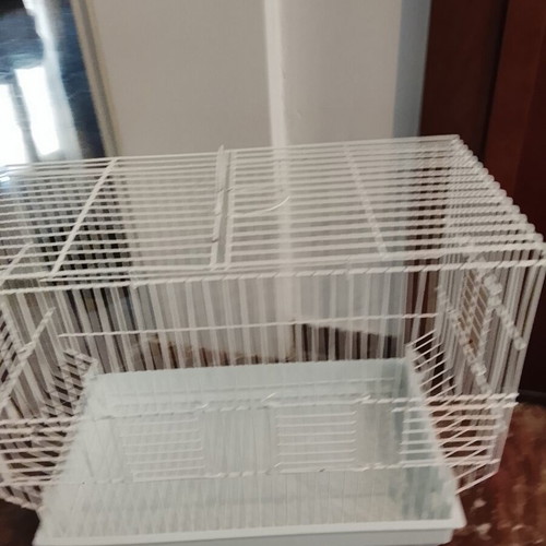 Large bird cage used, metal 47×23×38 cm