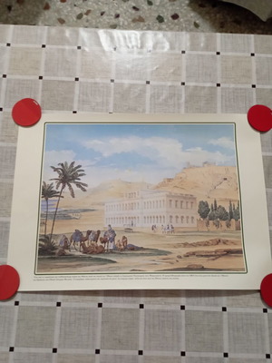 Decorative engraving of Makrygiannis military hospital in Athens, new