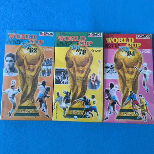 World Cup video cassettes new, collectible set of 3
