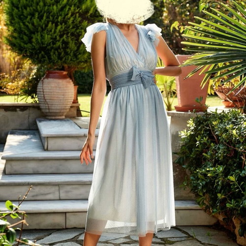 Anna Samouka baptism dress turquoise like new, size small
