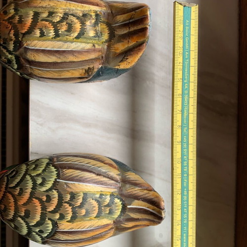 Wooden handmade ducks set of two new