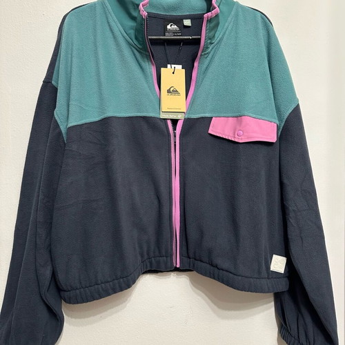 Quiksilver Woman Fleece Jacket XL new, multicolor with pockets