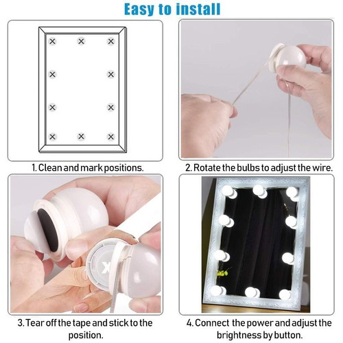 LED mirror lights for makeup 10 pcs USB with controller new