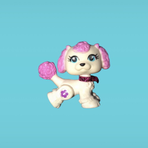Polly Pocket Sparklin' Pets mini dog figure like new