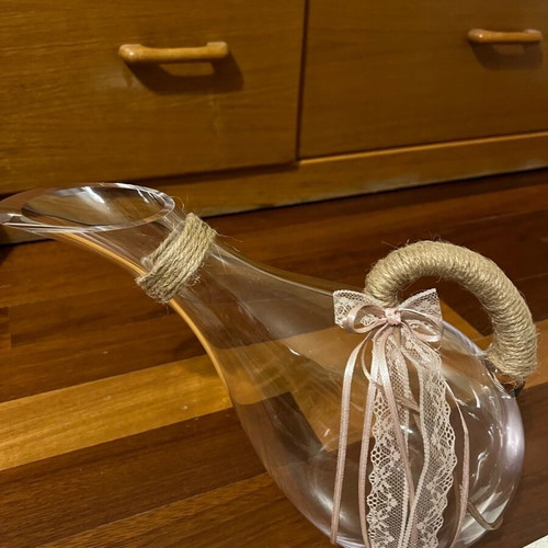 Velissaria Wedding Stefana Set Handmade with Lavender, Carafe, Glass, Tray and Ring Holder