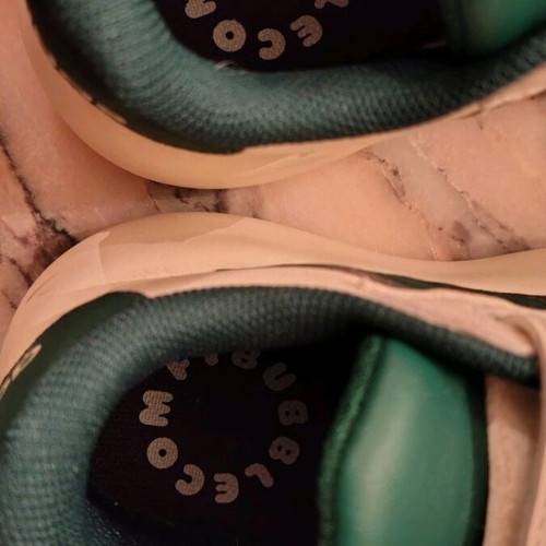 Adidas baby sneakers like new, size 23, white and green