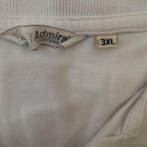 Admiral men's polo shirt 3XL like new, white