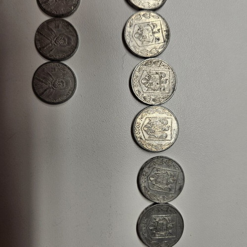 Romanian coins used, mostly from old currency