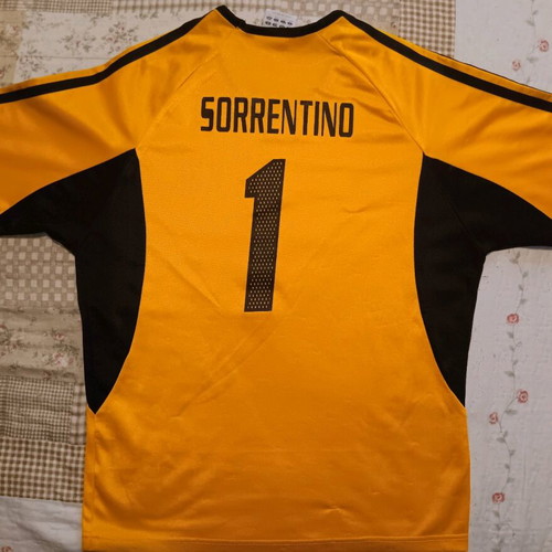 AEK Sorentino kids football jersey used, size XXS 2005