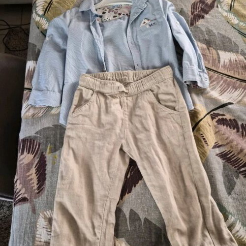 Boys set with linen trousers like new