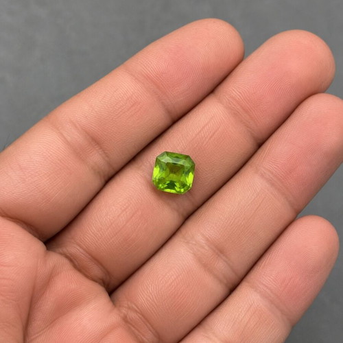Natural Peridot 2.93 ct ALGT Certified Intense Yellowish Green
