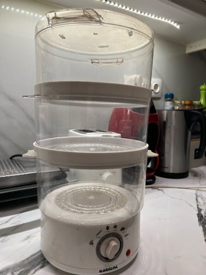 Sabichi Food Steamer used, food steamer with 3 containers