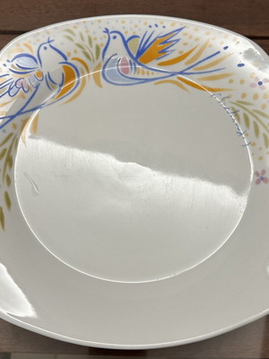Collectible porcelain plate with G. Stathopoulos design, set of 12