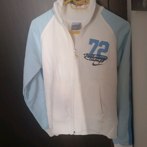 Jacket new unisex white and turquoise size XL for ages 13-15