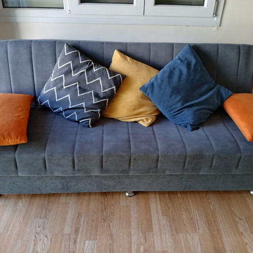 Student Furniture Set like new with sofa bed, metal bed, table and chairs