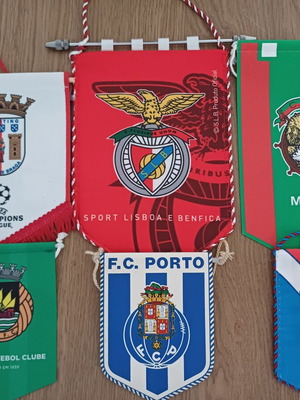 Set of 6 Portuguese Football Club Banners like new
