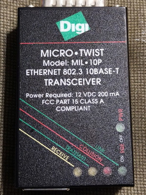 Digi MICRO•TWIST MIL•10P Ethernet πομποδέκτης μεταχειρισμένος