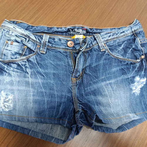 Women's denim shorts like new, size L, blue