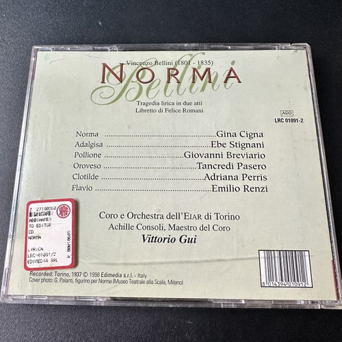 Vincenzo Bellini Norma opera complete 2 CD set, Vittorio Gui