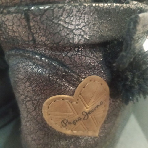 Pepe Jeans boots with fur bronze like new