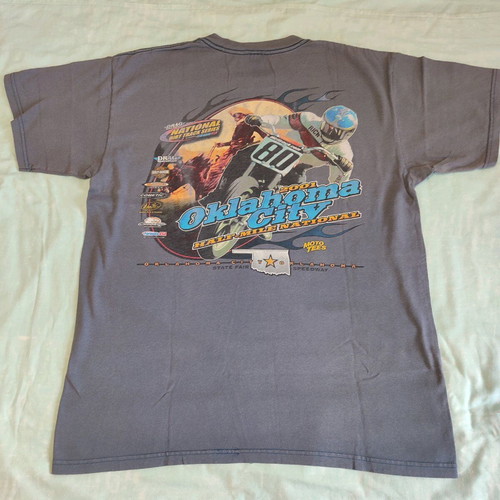 T-shirt Oklahoma City Half Mile Flat Track Anvil L used, gray