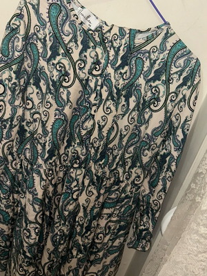 Hemithea mini sweatshirt dress like new, beige and turquoise