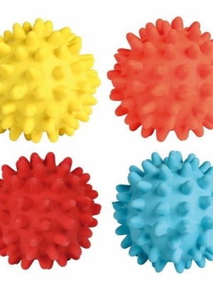 Trixie Dog Toy Spiky Ball 7cm Latex With Sound Orange New