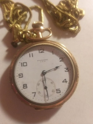 Pocket watch gold-plated like new, Standard U.S.A., collectible 150 years old