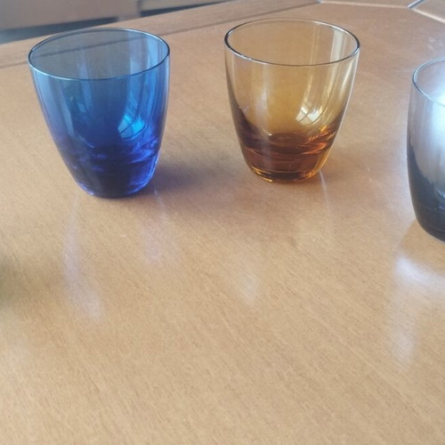 Max Verboeket Carnival Glass Set 4x Mint Kristalunie Maastricht 1956