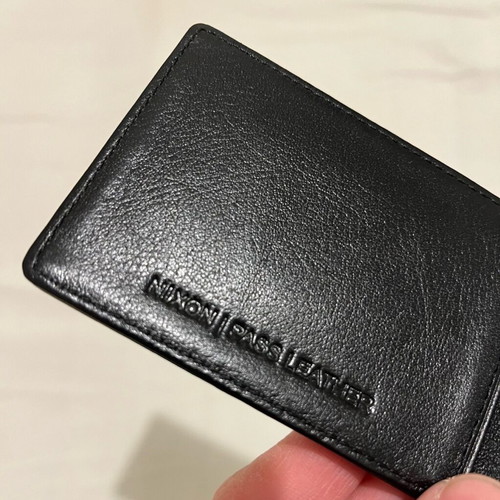 Nixon card wallet, high quality leather, black