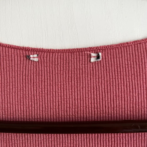 Rib summer blouse pink used, size M