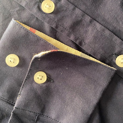 Burberry shirt used, cotton, dark blue, size XXL