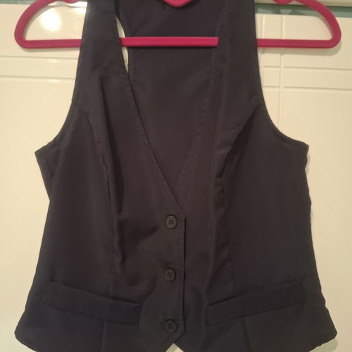 Summer vest with cut-out shoulders like new, black, size S