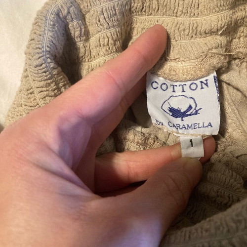 Caramella Cottons Pants new, black and beige, elastic waist