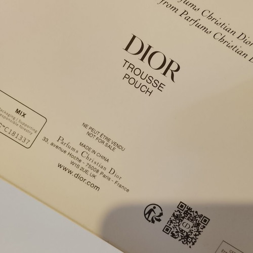 Dior Beauty Black Mesh Monogram Pouch new with box