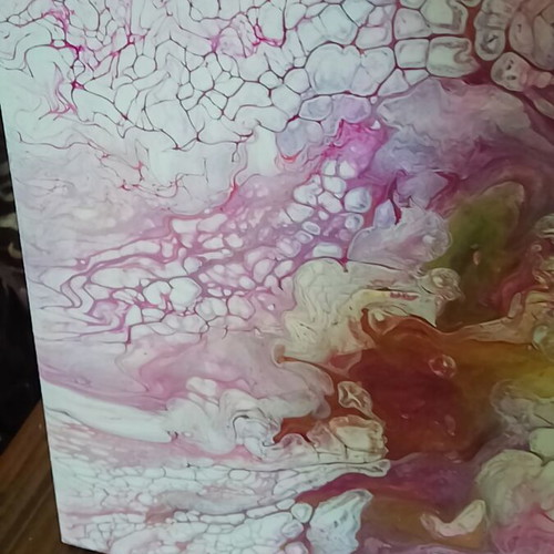 Blood Pulse acrylic painting 20x30 handmade by Alex.K.