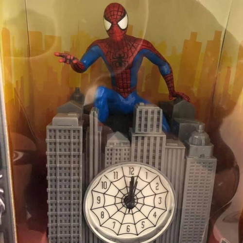 Spider-Man Analog Table Clock New 2002 Vintage