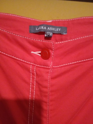 Laura Ashley pants new, size UK 12, red, elastic