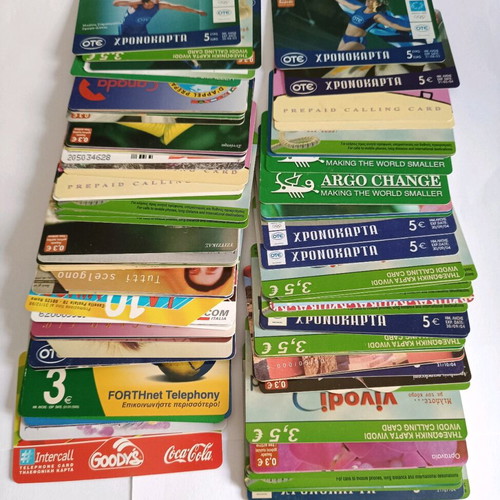 Phone cards used, pack of 90+ from various companies