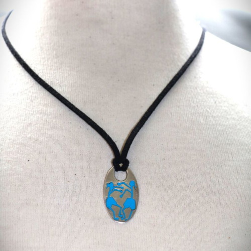 Turquoise Mosaic Pendant Silver 925 Navajo Indian New