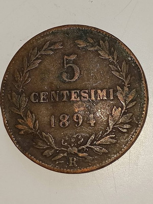 Νόμισμα Σαν Μαρίνο 5 centesimi 1894 σαν καινούργιο