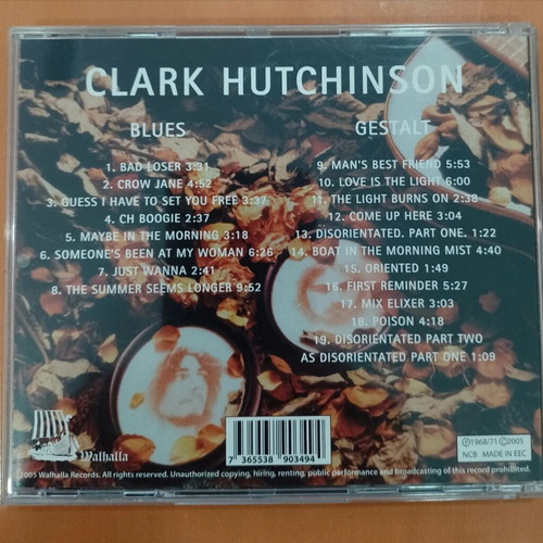 Clark Hutchinson Blues Gestalt CD like new