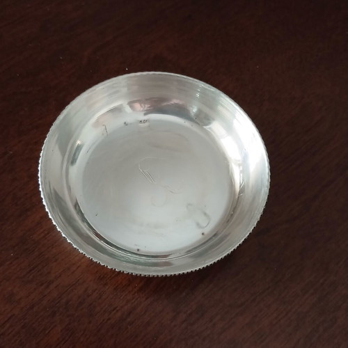 Set of 2 silver 925 decorative vintage small plates