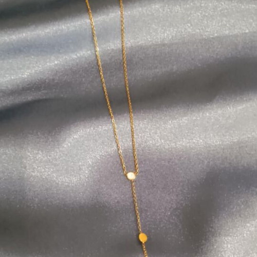 Steel necklace like new, gold color
