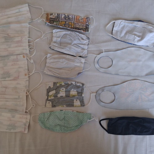 Children's masks pack with disposable and fabric masks