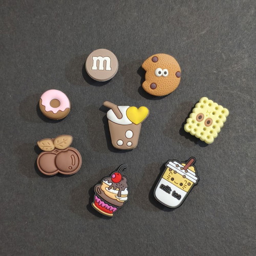 Foodie Crocs Charms Pins Jibbitz set like new