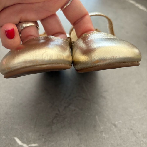Babywalker ballerinas like new, leather gold bronze No 21