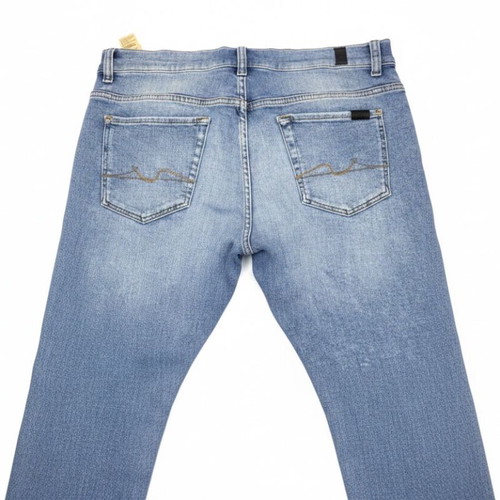 7 For All Mankind jeans used, blue denim, sizes M and L