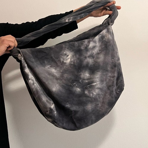 Zara Tie Dye Hobo Bag Large Shoulder new, white and gray